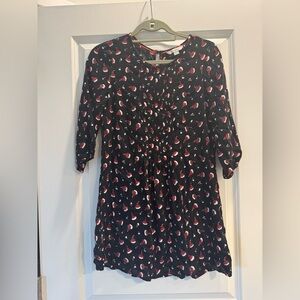 Boden Black and Red Patterned dress